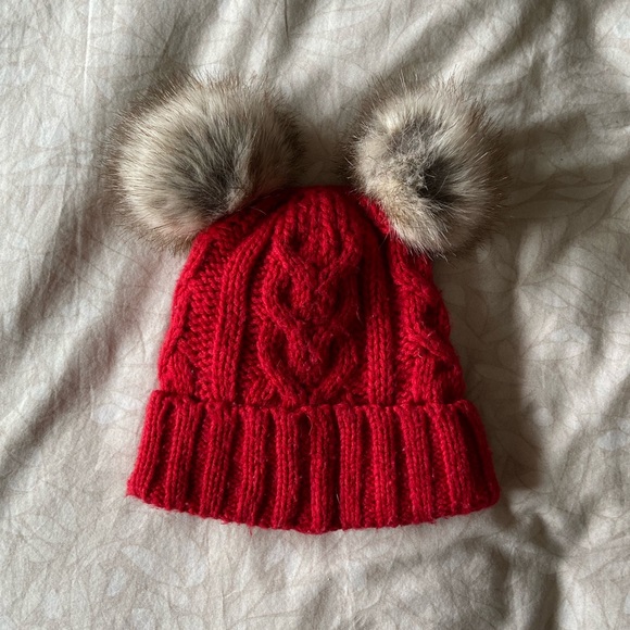 red toddler winter hat